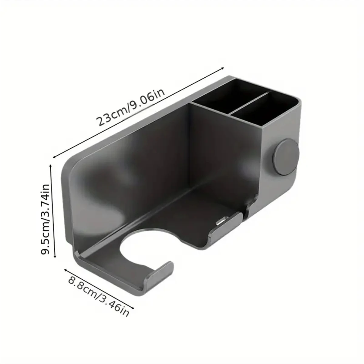 رف تخزين مجفف الشعر الكهربائي، حامل مثبت على الحائط للحمام بدون ثقب، رف تخزين جهاز تهوية الحمام