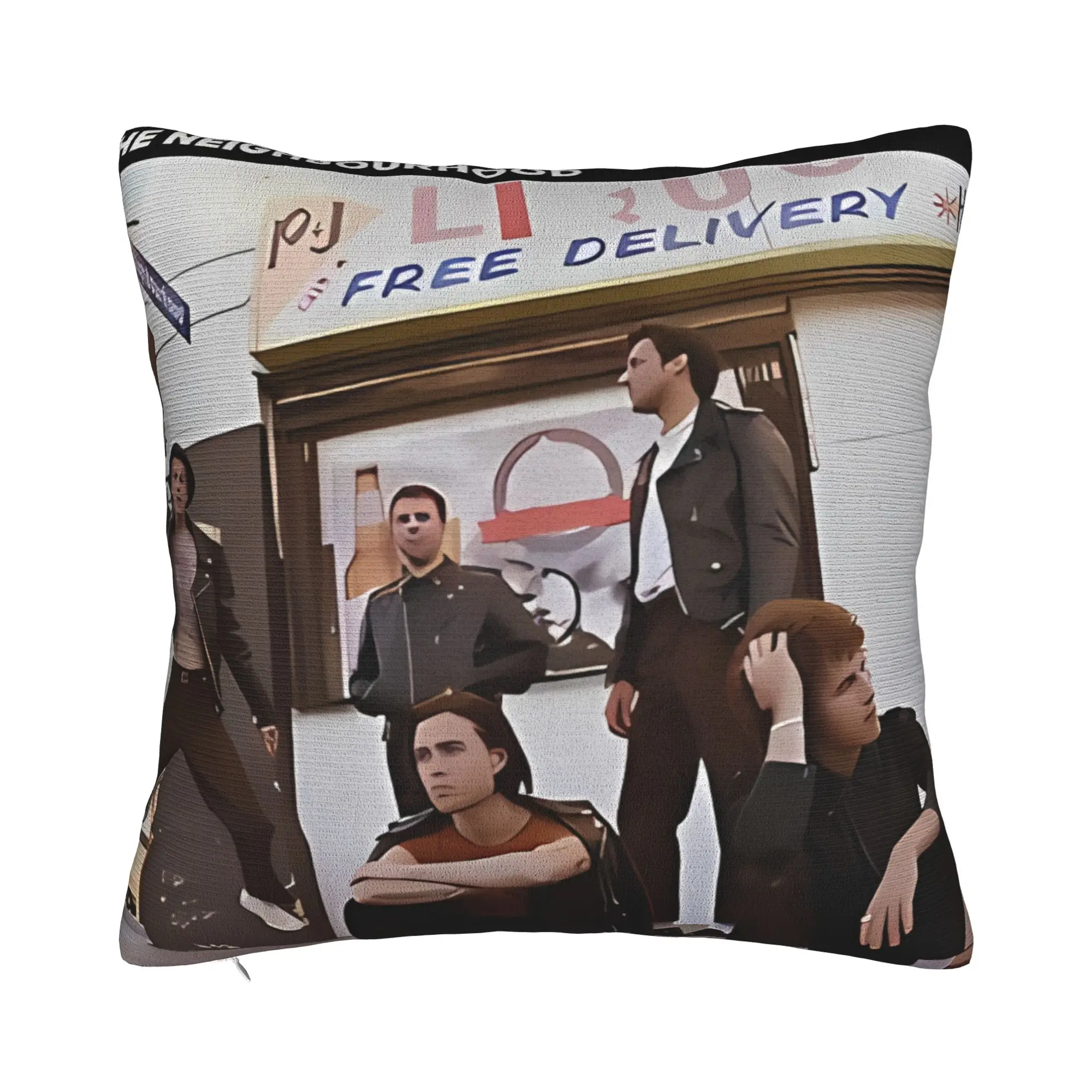 Nbhd Album Tour White Strokes  Decorative Pillowcases for Cozy The NBHD Neighbourhood Pillow Cover Zipper Closure