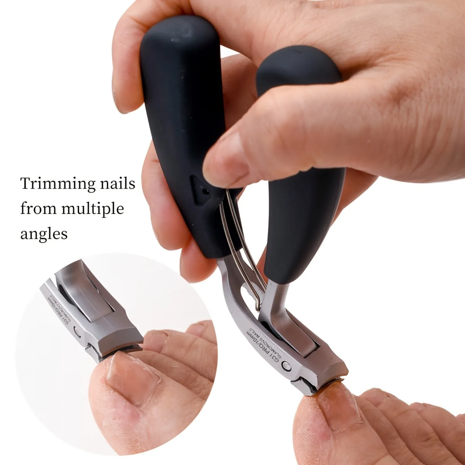 

PrimeSelect This is a high-end nail clipper with a modern design. It features a stainless steel blade, concave edge, wide open