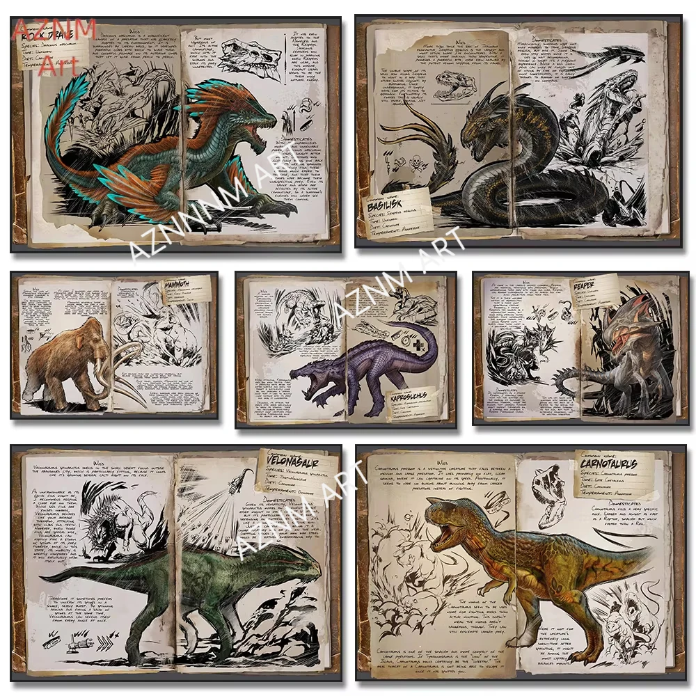 Modular Canvas Ark Survival Evolved Pictures Painting Survival Game Home Decor Print Dinosaur Poster Living Room Modern Wall Art