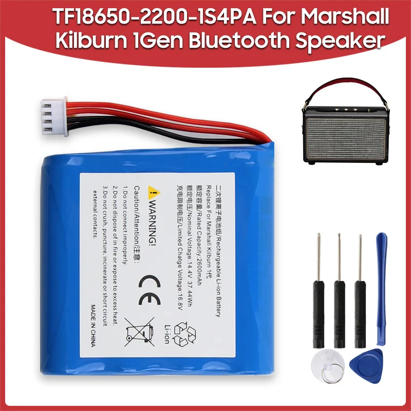 

2600mAh Replacement Battery TF18650-2200-1S4PA For Marshall Kilburn 1Gen 1 Gen Outdoor Bluetooth Speaker Rechargable Batteries