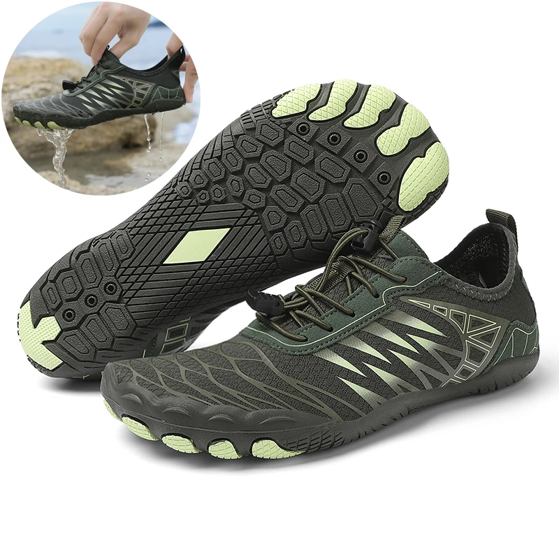 

Men's Wide Toe Water Shoes Summer Unisex Quick Dry Anti-Slip Wading Shoes Soft Sole Light Breathable Fitness Training Sneaker