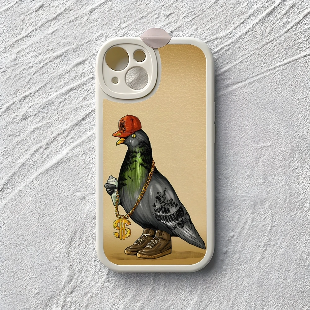 Pigeons Collage Phone Case For Iphone 16 15 14 13 12 Pro Max 11 Mini X Xr Xs 7 8 Puls Lambskin Silicone Cover