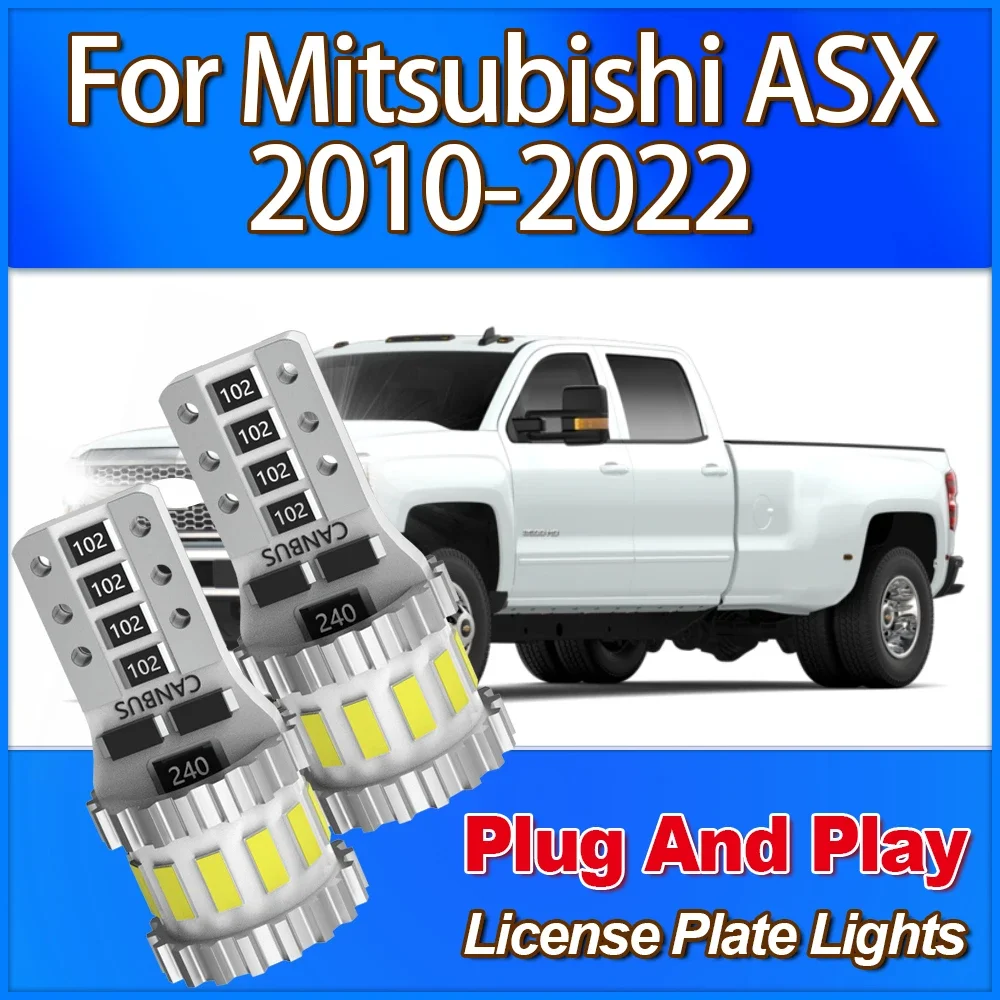 

6000K White T10 License Plate Light 360 Degree Lighting 12V For Mitsubishi ASX 2010 2011 2012 2013 2014 2015 2016 2017-2022