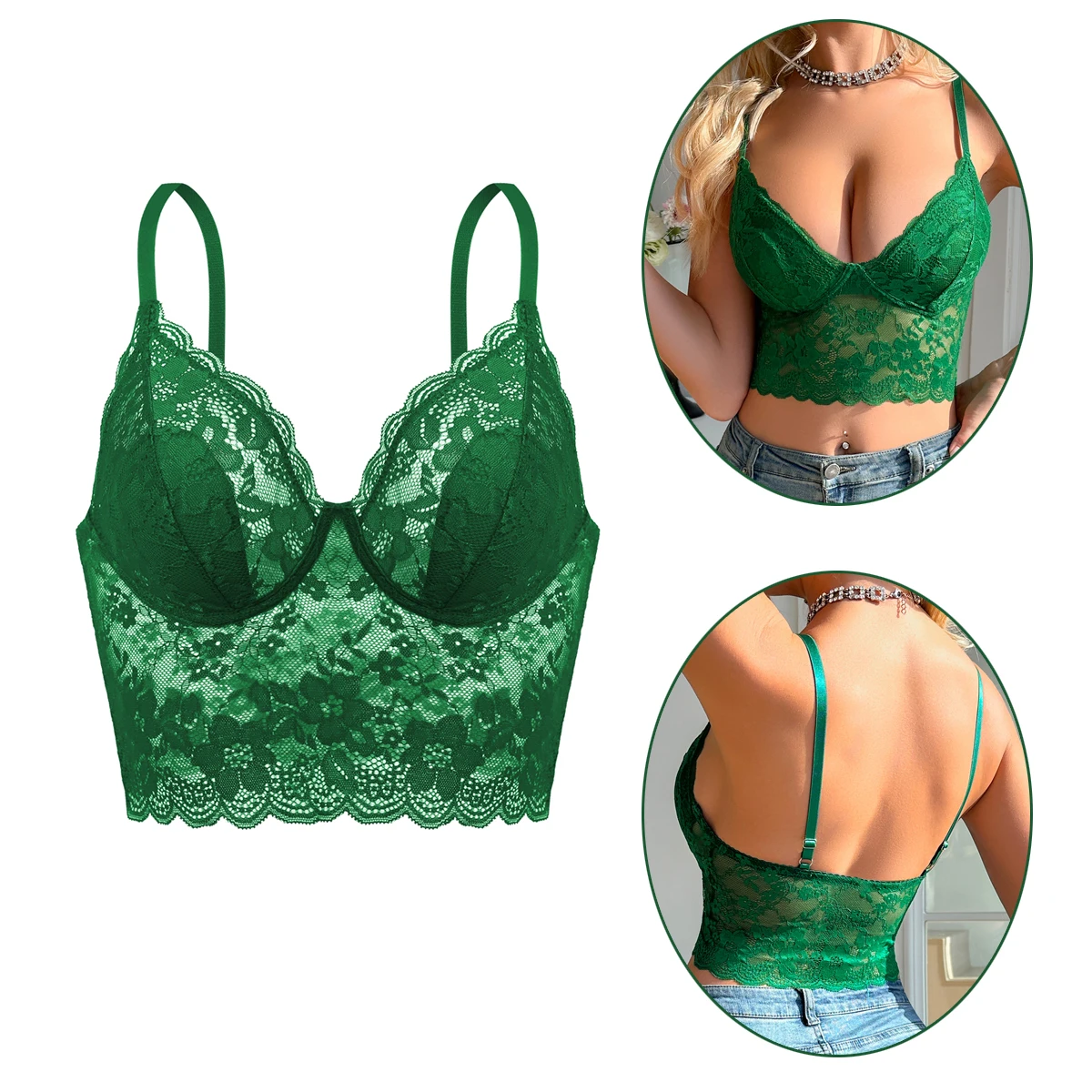 Lace Teddy Lingerie - Lencería sexy de encaje para mujer,