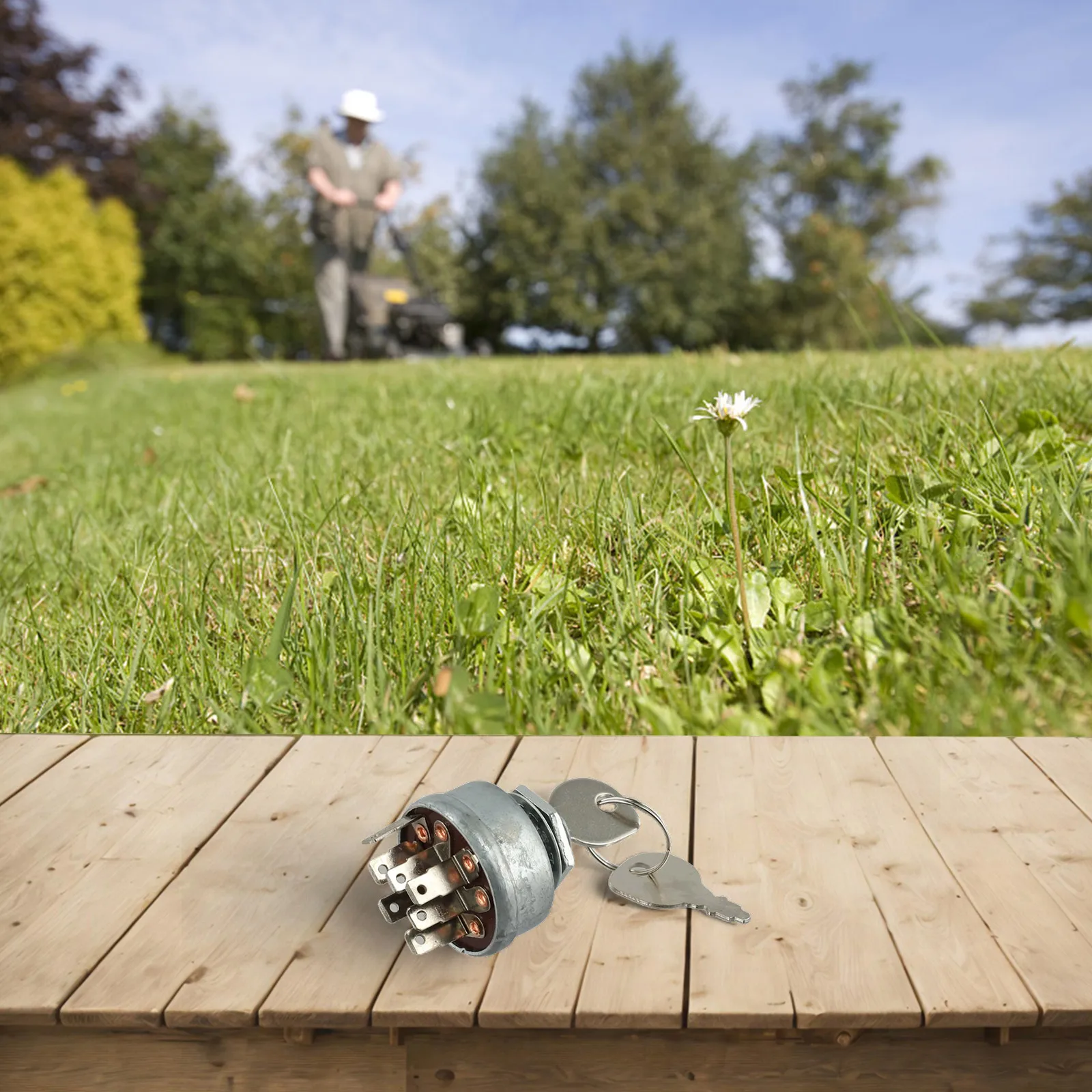 

For Lawn Mower 7-Terminal Switch Lawn Tractor Switch Gardening Lawn Care As Picture 4-Position Layout Complete Package