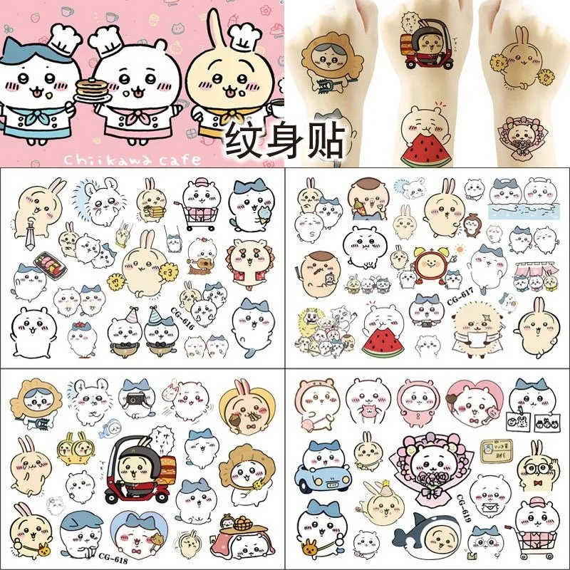 

MINISO Chiikawa Hachiware Usagi Kawaii Anime Cartoon Colorful Stickers Arm Arm Fashion Trend Safety Sweetness Holiday Gifts