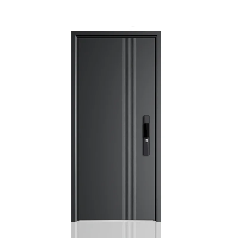 Factory Direct 2026 Customized size entrance security door home grade A single door with smart lock integrated door