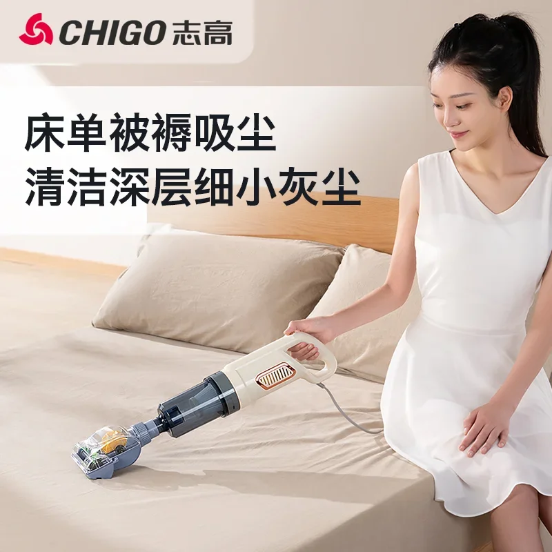 مكنسة كهربائية جديدة عالية الطاقة منزلية صغيرة عالية الشفط متعددة الوظائف آلة إزالة وتطهير عث السرير بالدفع اليدوي