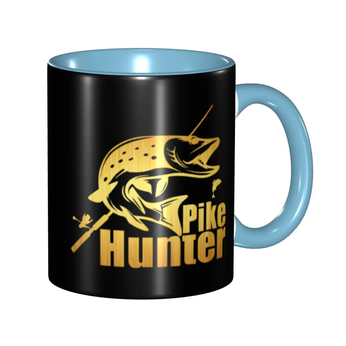 

Funny Hunter Bite Fishing Coffee Mugs DIY Customized Fishing Fisherman Ceramic Mug Cup Creative Present