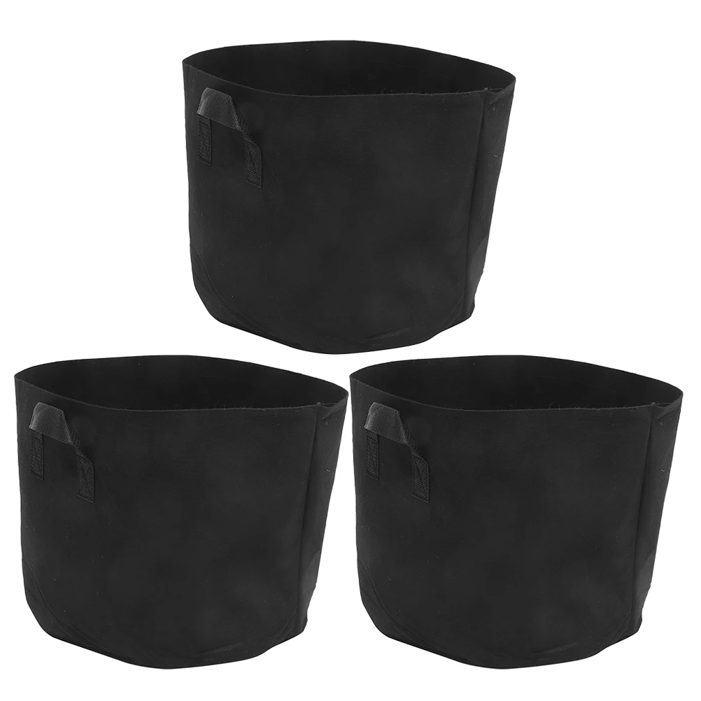 

Heavy Duty Round Portable Grow Bags For Garden Plants Nonwoven Fabric Planter Pouches For Tomatoes And Carrots 3Pcs