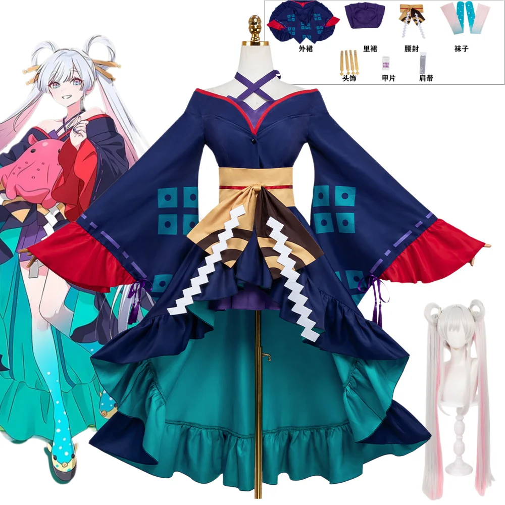 

Аниме «Космическая принцесса Кагуя!» Костюм для косплея Рунами Ячиё, парик, одежда для карнавала и Хэллоуина, образ главной героини Рунами Ячиё