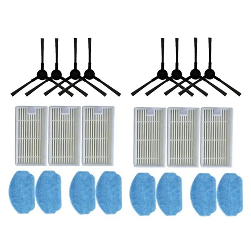 A85I-For MIDEA VCR04W قطع غيار قابلة للغسل فرشاة جانبية فلتر Hepa ممسحة قماش جهاز آلي لتنظيف الأتربة ملحقات