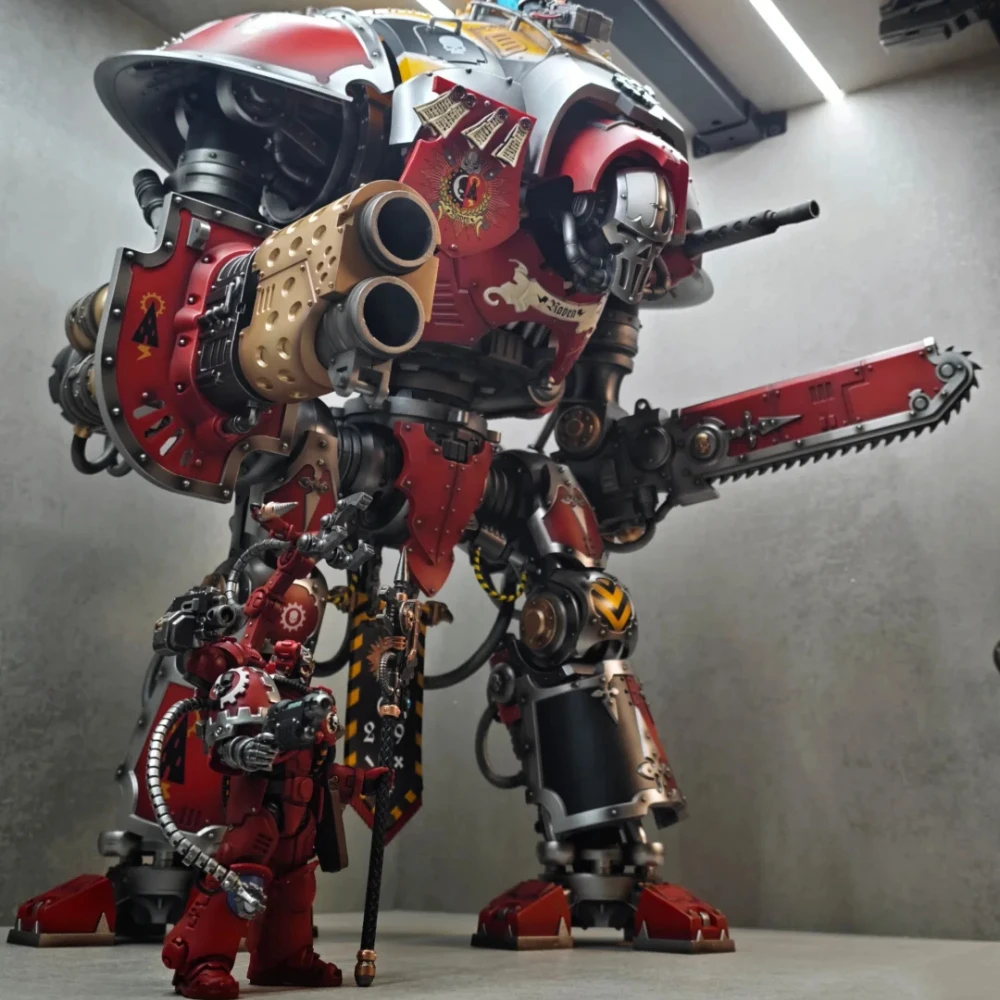 

JOYTOY Warhammer 40K Imperial Knights House Raven Knight Errant Action Figure Handsome Collectible Anime Model Desktop Decor