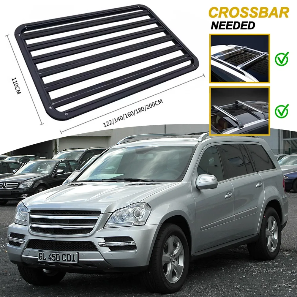 Aluminum Roof Platform Fit for Mercedes-Benz GL X164 2006-2012 Expanded Storage Rack Box Cross Bar Roof Cargo Carrier Camping