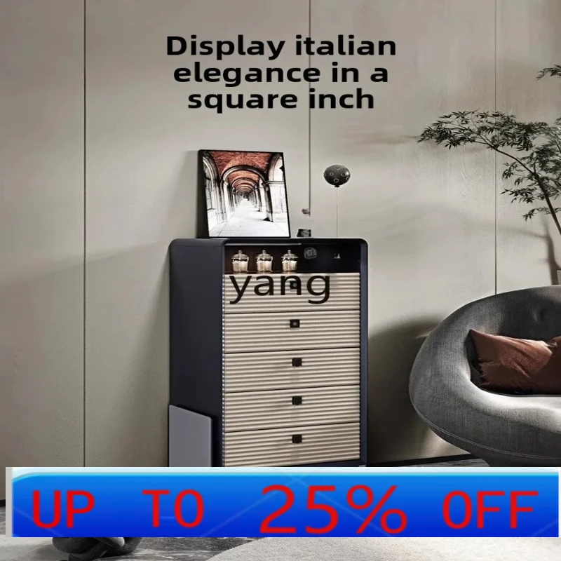 

LHH solid wood chest of drawers light luxury high-end living room bedroom storage cabinet