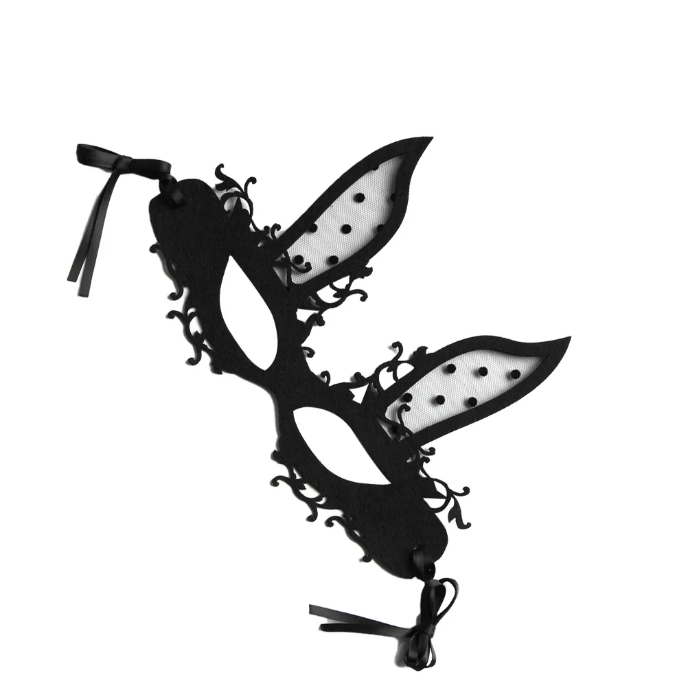 الأرنب نصف قناع الوجه أرنب حفلة تنكرية زي الدعامة للنساء تأثيري مهرجان الحيوان ملحق اللعب أداة #5