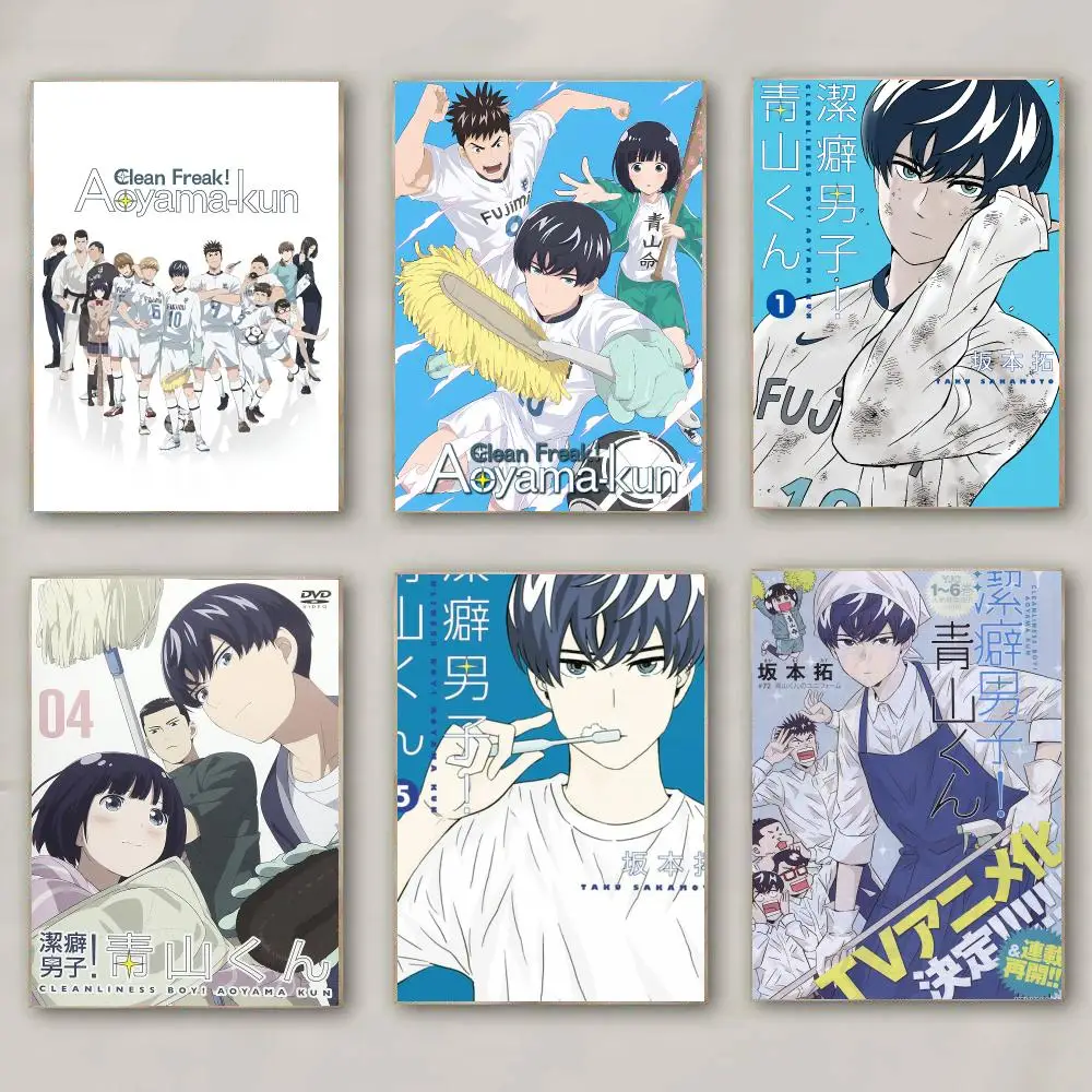 anime C-Clean Freak Aoyama-kun-N Poster Modern Wall Decal for Living Room Cafe Office Bar and Bedroom