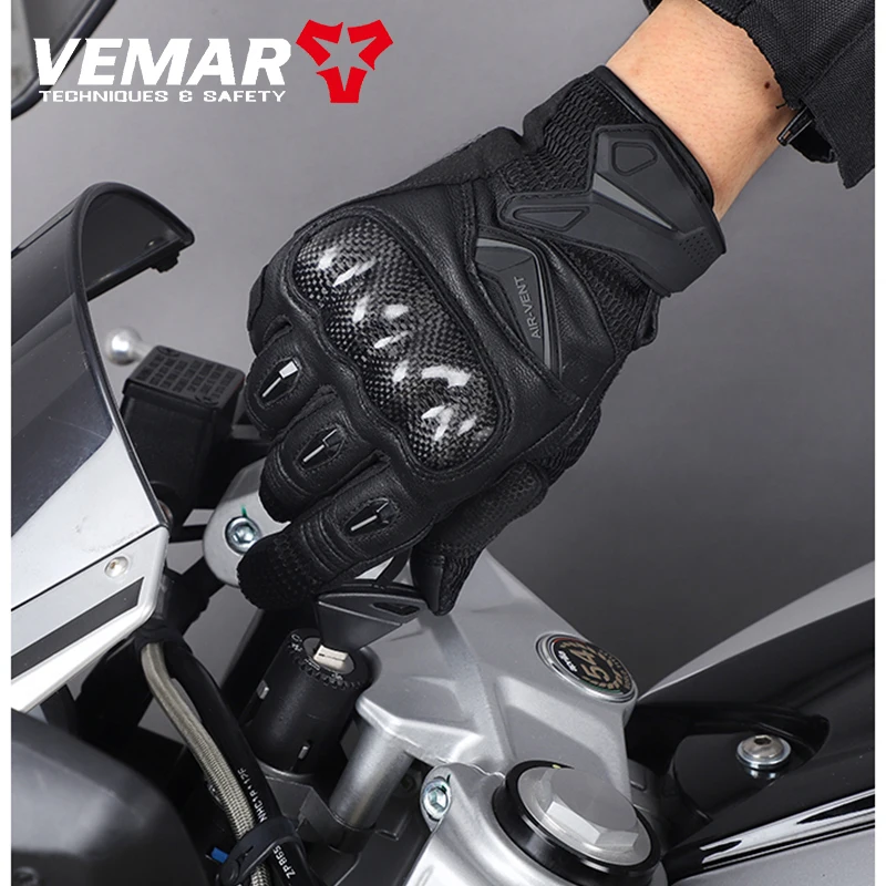 

New Motorcycle Cycling Gloves Men Touchscreen Motocross Gloves Carbon Fiber Protection Motorbike Gloves Dirt Bike Racing Gloves