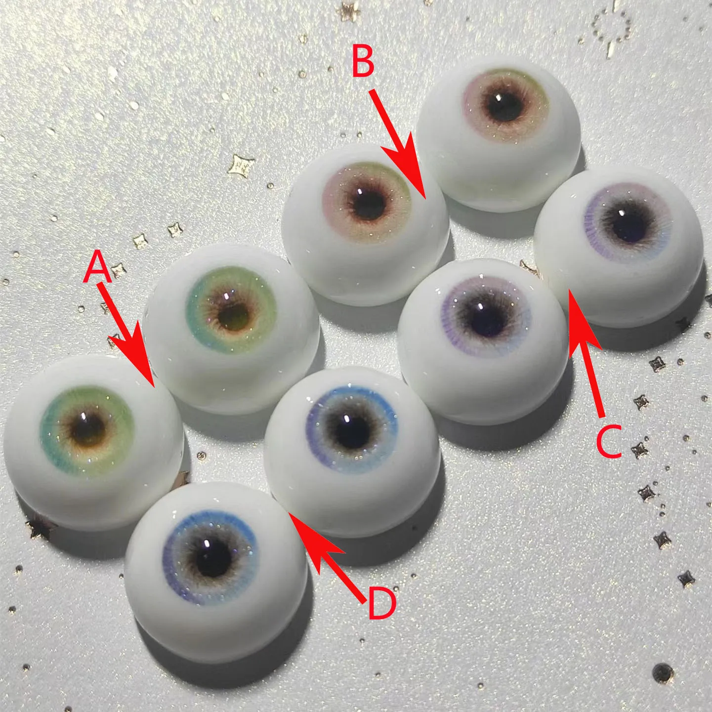 BJD Eyes Multiple Color Matching 14mm-5 Doll Eyeball 1 Pair