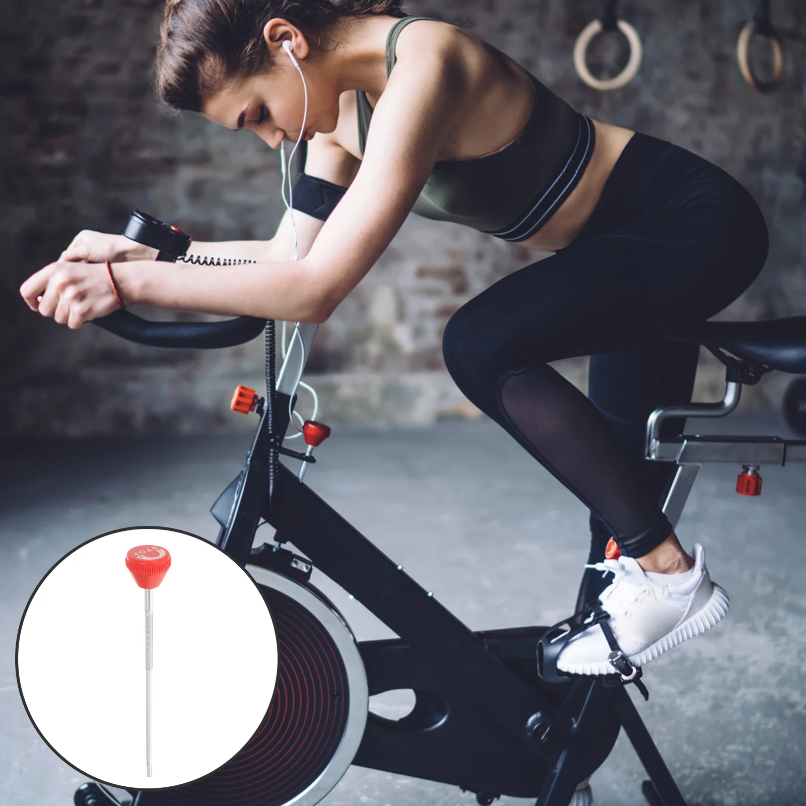 

Durable Exercise Bike Speed Lever Brake Handle Replacement Part Ergonomic Non Slip Grip for Indoor Fitness Cycling