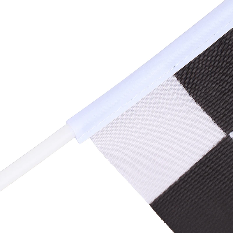 10 Stück Schwarz-Weiß-Quadrat Hand Flagge Racer winken Flagge Renn flaggen Auto Flagge