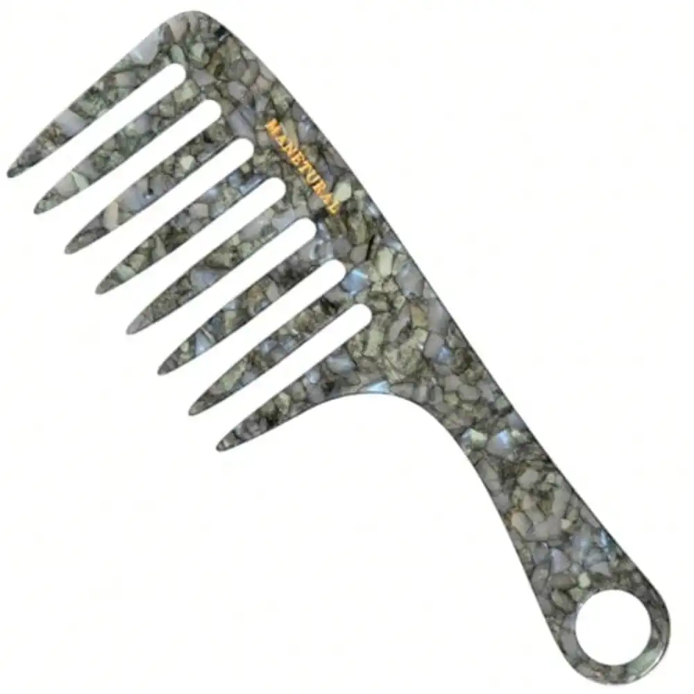 

D1 Wide Tooth Handle Comb For Curly Hair Elevates, Preserves Curl, Eliminates Frizz Acetate Com