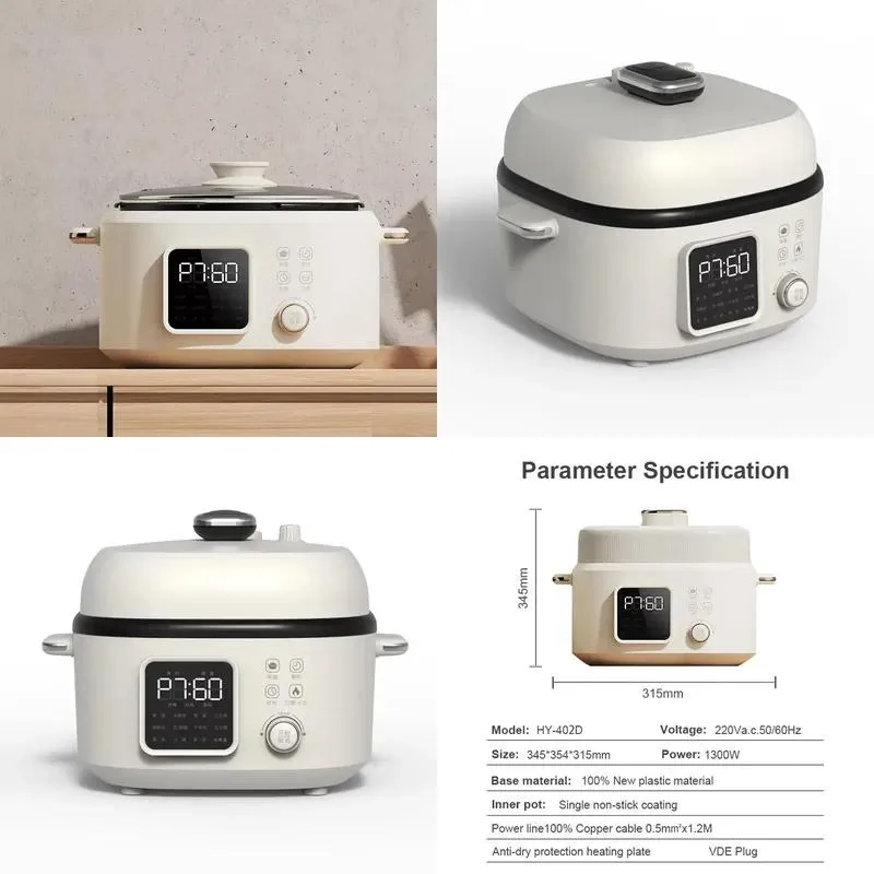 for HY hot-selling rice cooker 4L multi-function automatic multi-function rice cooker large capacity intelligent non-stick