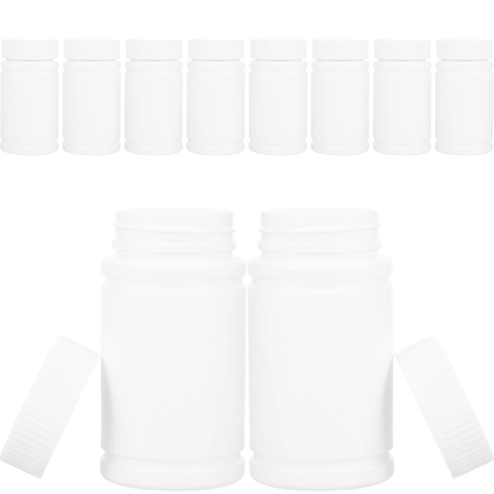 

10Pcs Empty Tablet Storage Bottle Screw Cap Portable Medicine Container Leakproof Holder Vial Organizer Case for Travel
