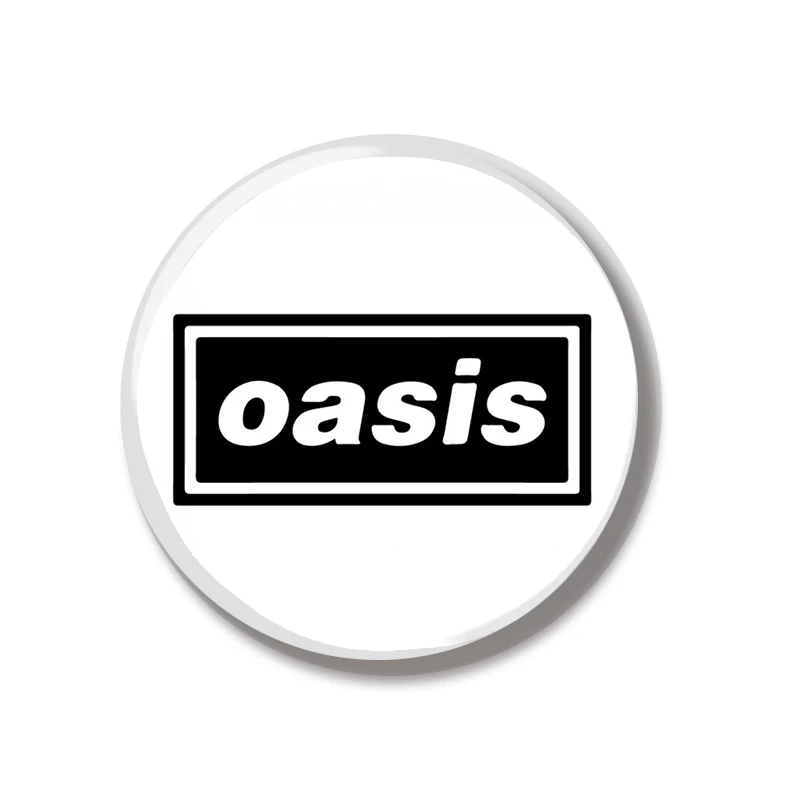 44MM Oasis Band Album Logo Pin Soft Button Pin Jewelry Creative Badge Cartoon Brooch Lapel Pin Bag Backpack Hat Decoration