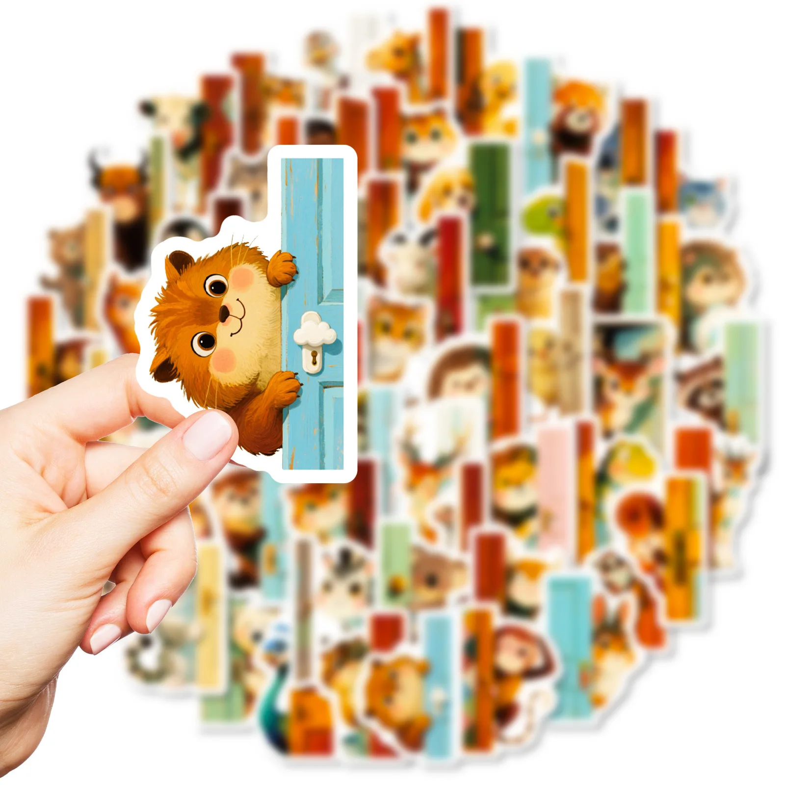 56 قطعة من ملصقات الحيوانات المضحكة المقاومة للماء لتزيين جرافيتي الكرتونية وحقيبة دفتر ملاحظات ذاتية الصنع وشارات ثلاجة الجيتار #1