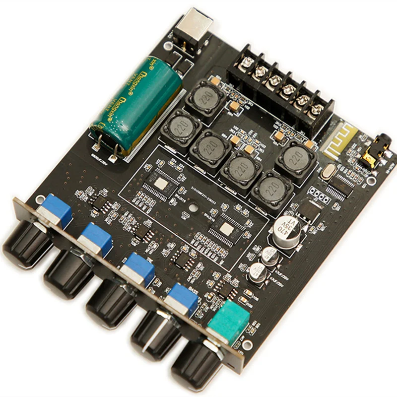 Новый цифровой Bluetooth 100 домашний аудиоусилитель сабвуфера DC24V 50 Вт * 2 + 2,1 Вт TPA3116 5,0 каналов класса D