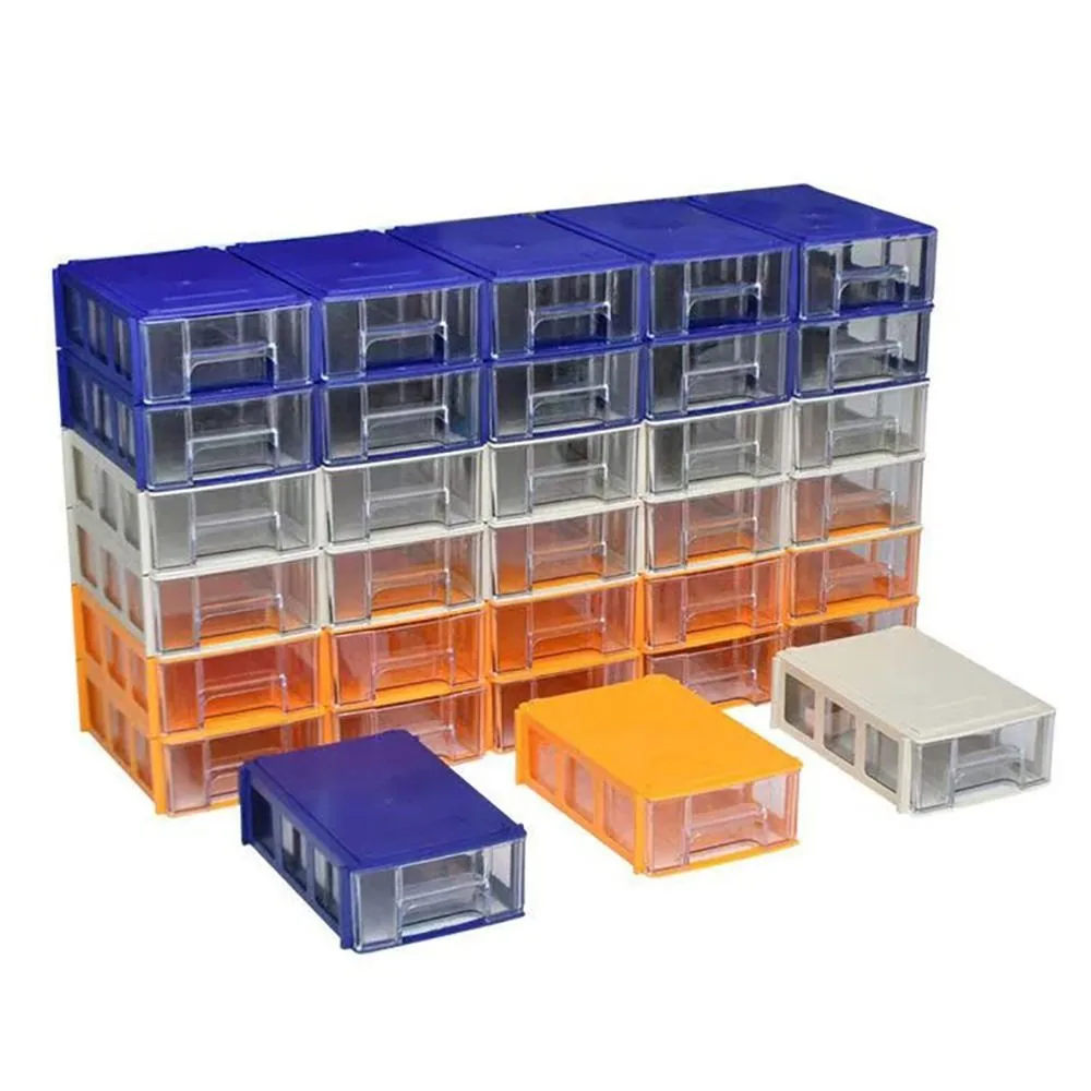 Multicolor Drawer Style Storage Box Hardware Parts Component Screws Tool Storage Case Shelves DIY Accessories