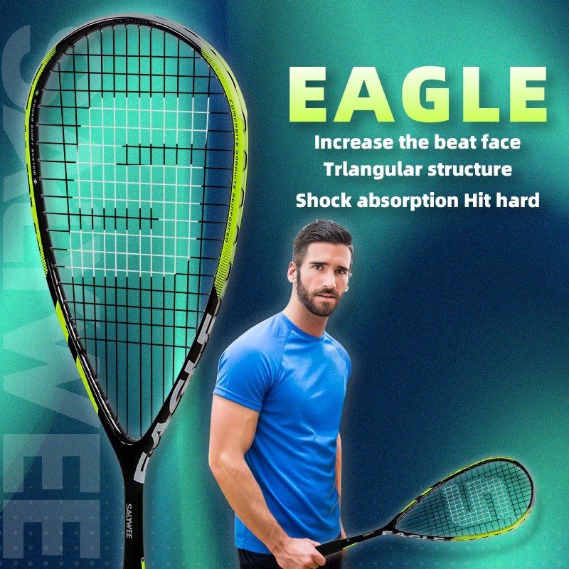 EAGLE T700 Carbon Fiber Squash Racket Enhanced Torsion Resistance Ultra Lightweight Durable Best Value for Money Pro Training