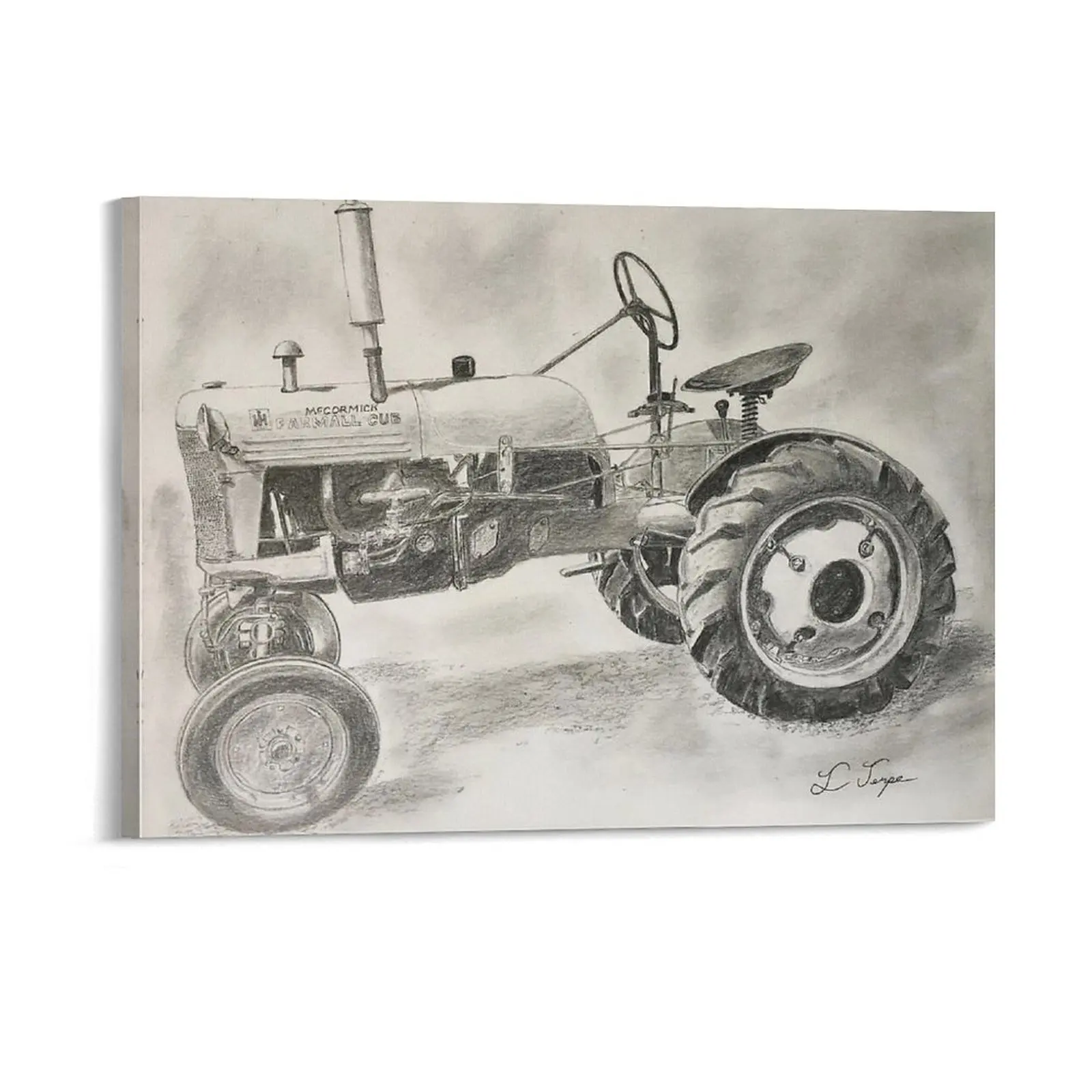 Tractor Canvas Painting PaintingCustomize Design Customized Wall Decor Framed Wall Painting