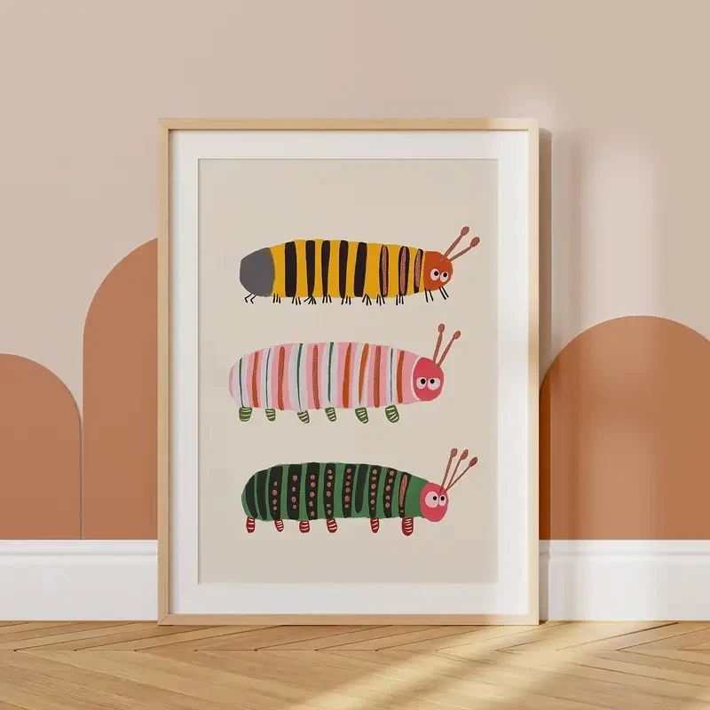 

1pcs Modern Art Abstract Minimalist Caterpillar Pattern, Suitable for Bedroom, Living Room, Kitchen or Corridor Wall Decoration