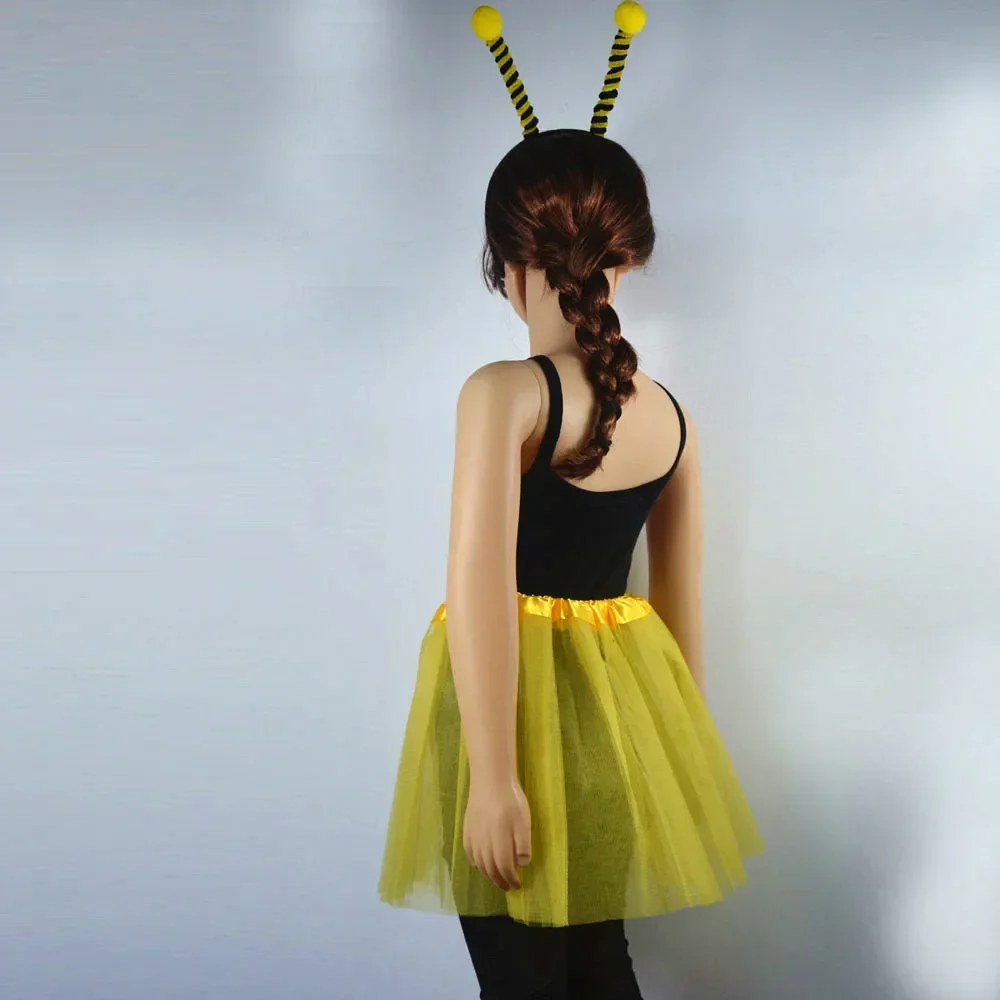 Kids Children Girl Animals Headband Tutu Skirt Set  Bee Ant  Party  Props    Birthday Halloween Costume Cosplay