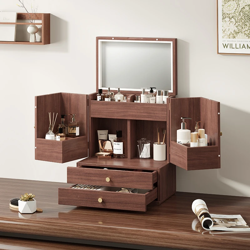 

Cosmetics Storage Box Jewelry Box Integrated Drawer Storage Cabinet Large Capacity Wooden Skin Care Products Cosmetic Storage Bo