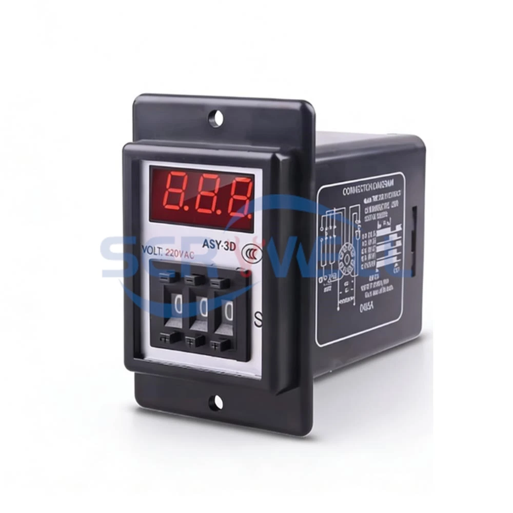 ASY-3D/3SM DC12/24V AC220V/380V 0.01S-999M Digital Timer Programmable Time Delay Relay 8 Pins