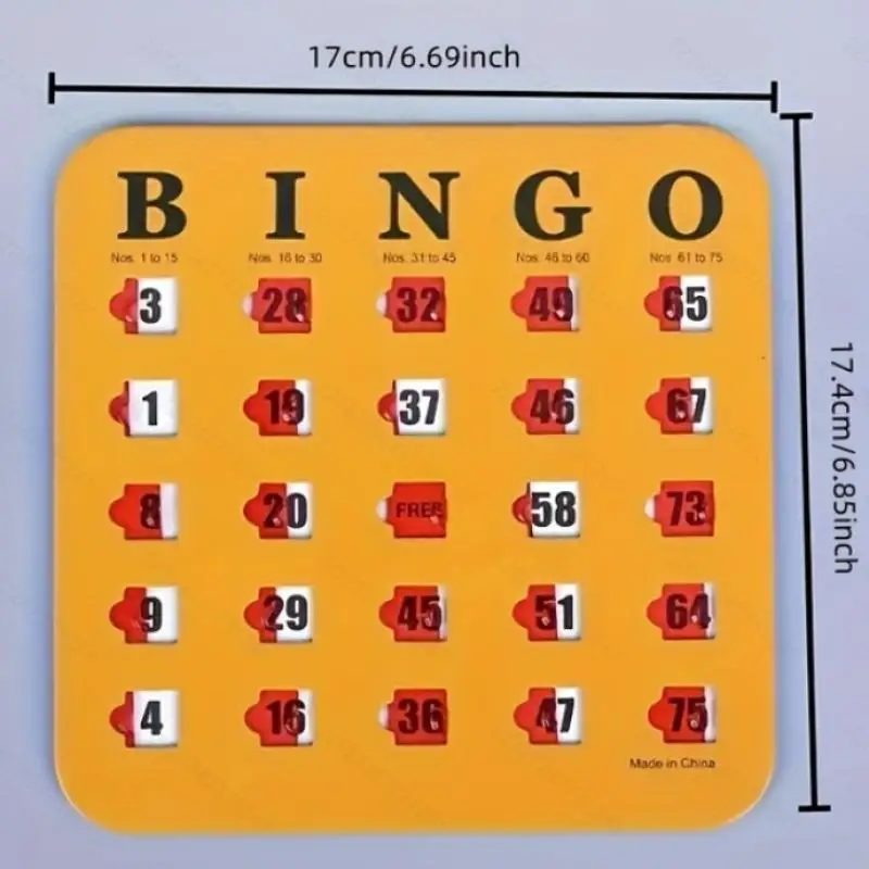 5 stks Bingo Game Card Gemakkelijk afleesbaar met schuiframen Herbruikbare Logisch Denkvermogen Game Bingo Bordspel Party Gift - afbeelding 1