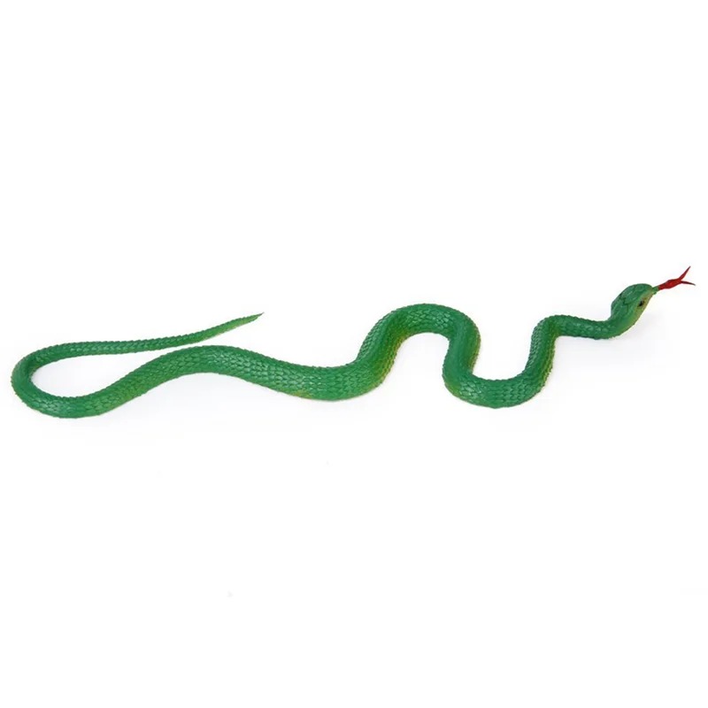 WOWFU-5X Simulatie Zacht Plastic Slang Simulatie Slang Rubberen Tip - Groen