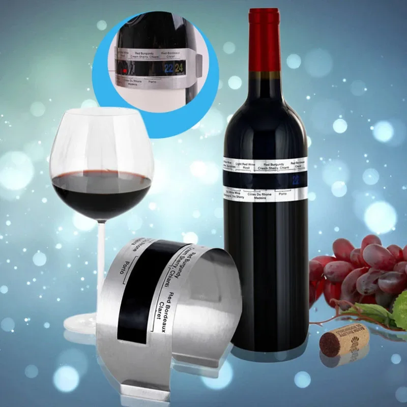 Lot 10pcs Stainless Steel Electric Red Wine Bottle Digital Thermometer Temperature Meter