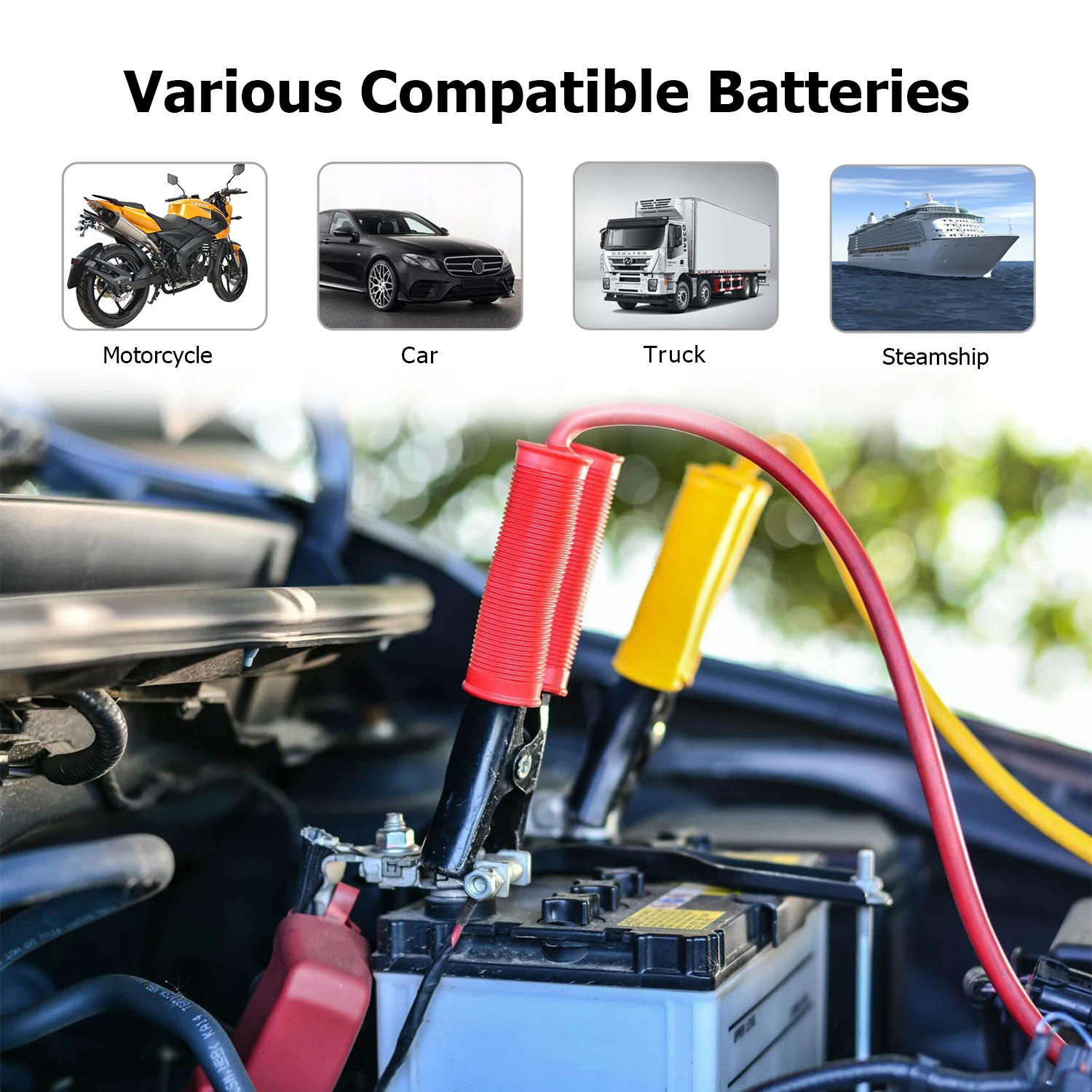 Car Motorcycle Battery Tester 6V 12V LCD Graphical Automatic Battery Charging Cranking System Wavefrom Analyzer Data Print Tools
