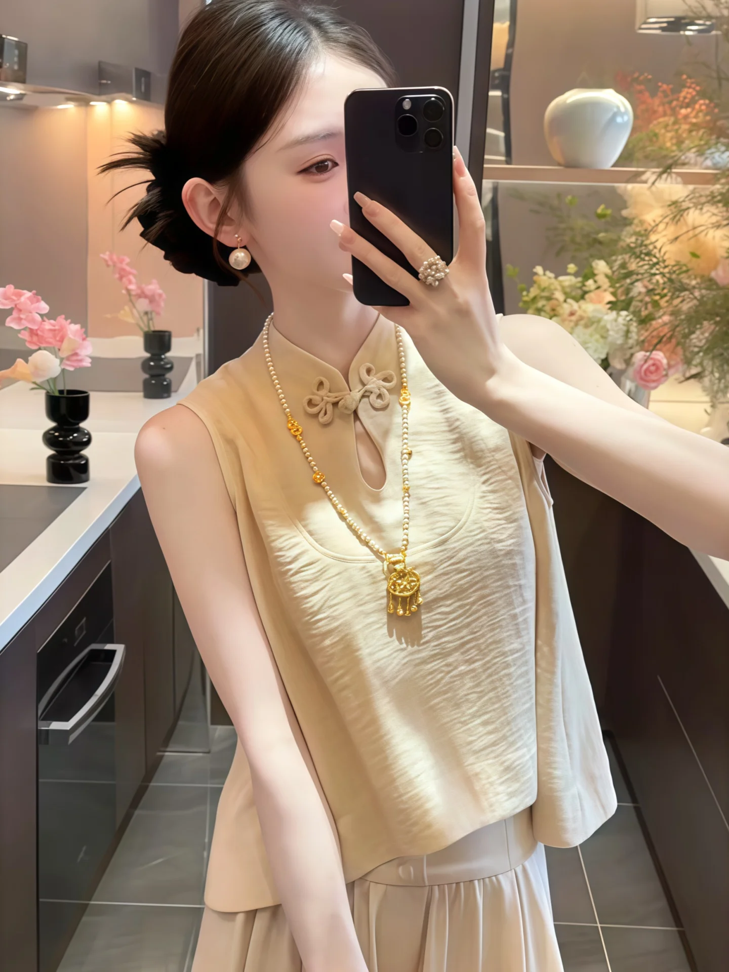 Neue Chinesische Stehkragen-Weste für Damen, Sommer 2025, Verbesserte Ausführung, Kleines Oberteil