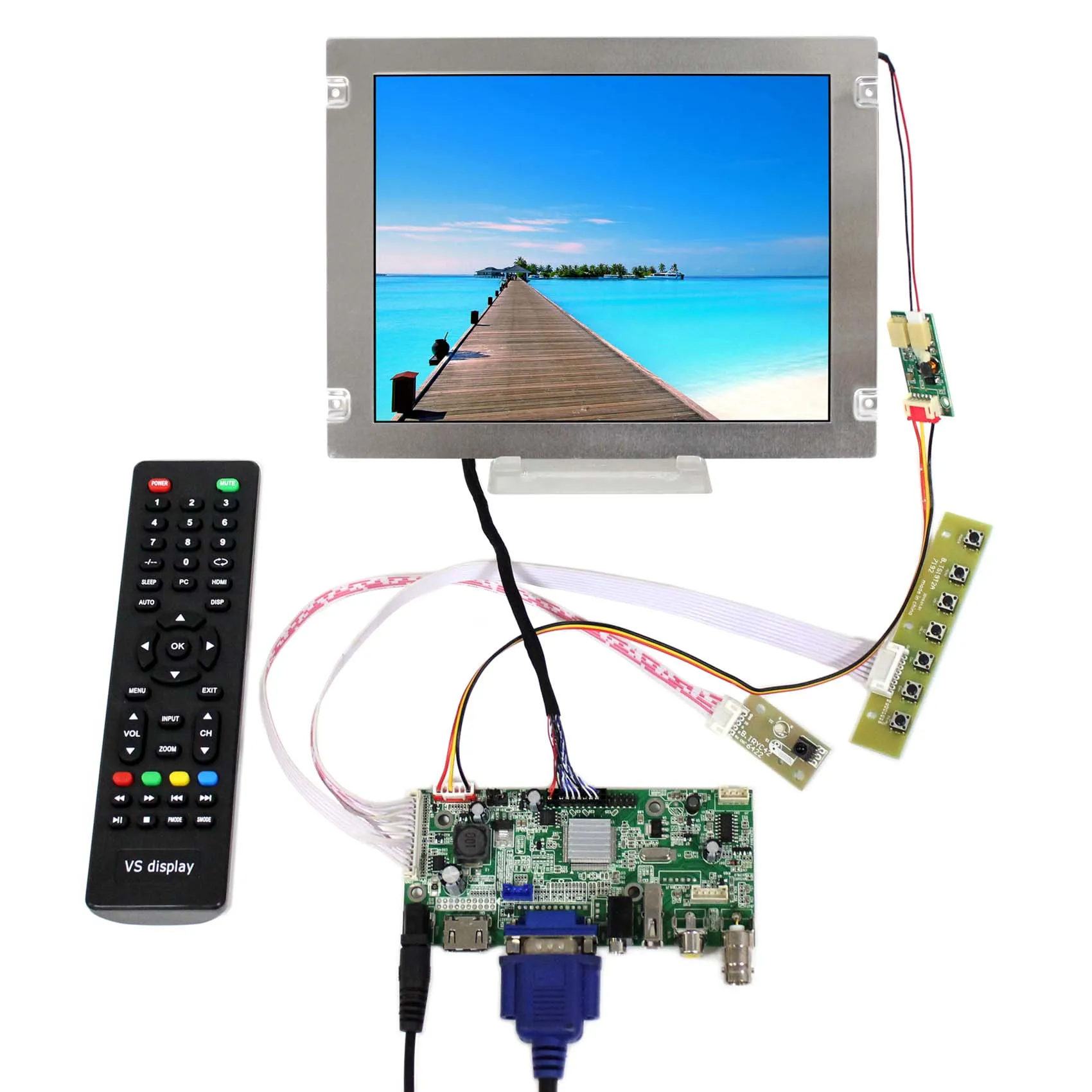 HD MI VGA AV USB LCD Controller Board 8 in PD080SL3 800X600 400nit LCD Screen