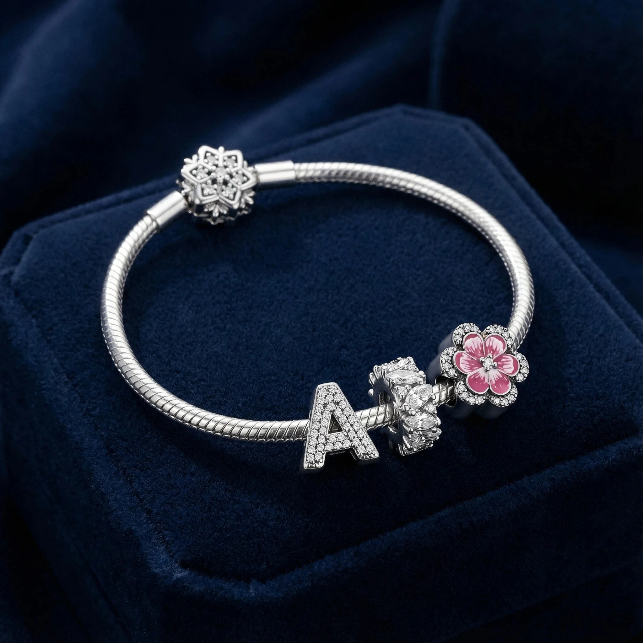 

Подвеска-шарм из стерлингового серебра 925 пробы с цирконием в форме цветка, украшенная кубическим цирконием, подходит для браслетов и ожерелий своими руками, подарок для нее, Colgante Plata