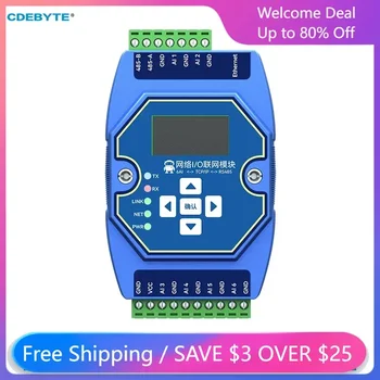 RS485 RJ45 Eterent Analog and Digital Collection Control 6AI CDEBYTE ME31-XAXX0600 ModBus TCP RTU I/O Network Module