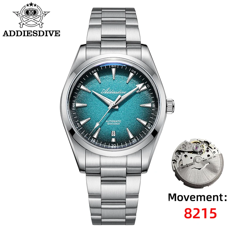 

ADDIESDIVE Fashion Mens Automatic Mechanical Watch reloj hombre AD2527 AR Coated Bubble Mirror Glass 100m Waterproof NEW Watches