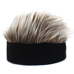 Boné de beisebol masculino e feminino, gorro peruca chapéu, bonés de cabelo curto divertidos, toupee macio respirável, festa ao ar livre, moda casual