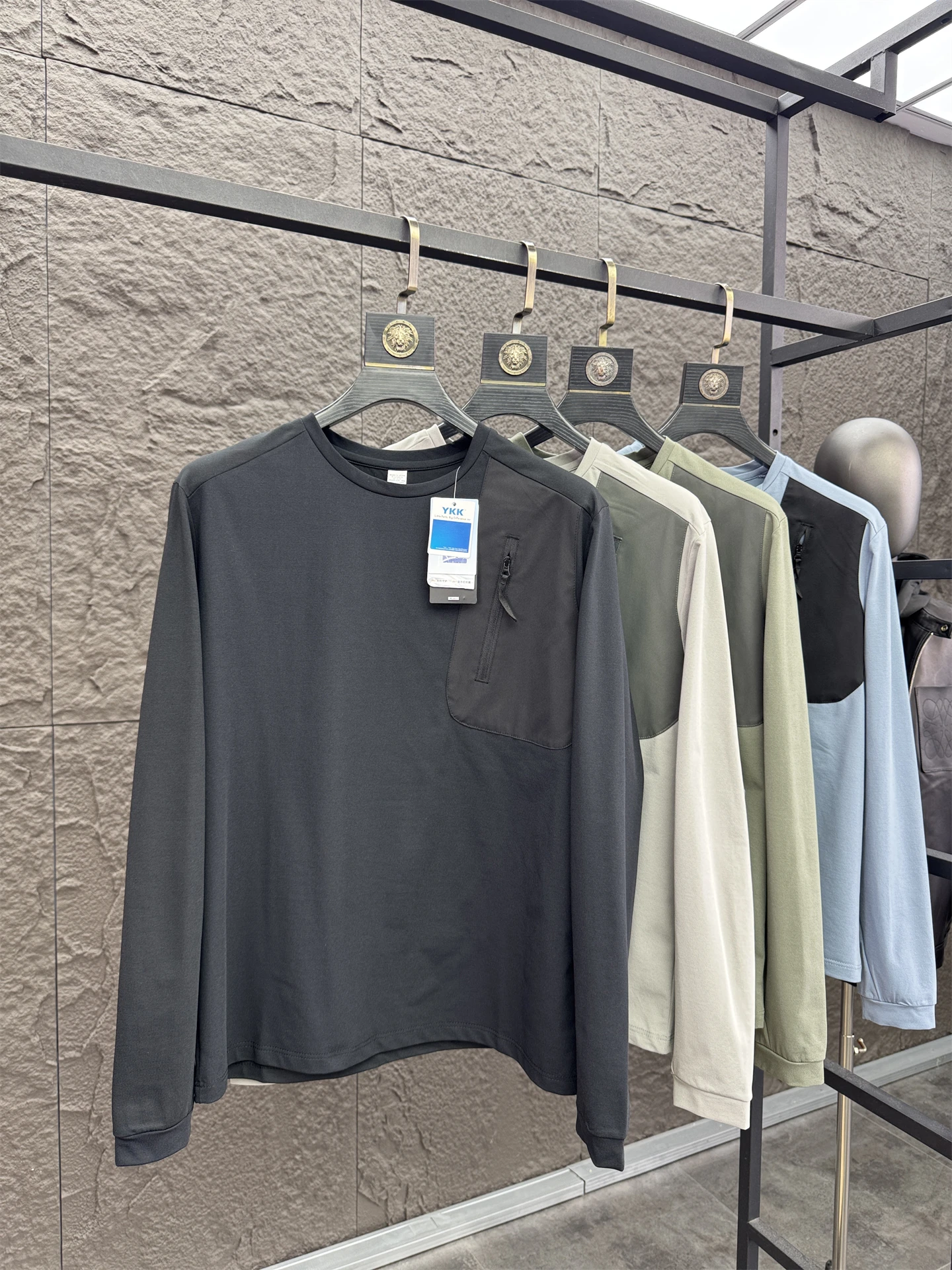 تي شيرت Svip للرجال ذو وظيفة خارجية طويل Sve round Ne Qui Dry Sport تي شيرت مريح مرن للخريف